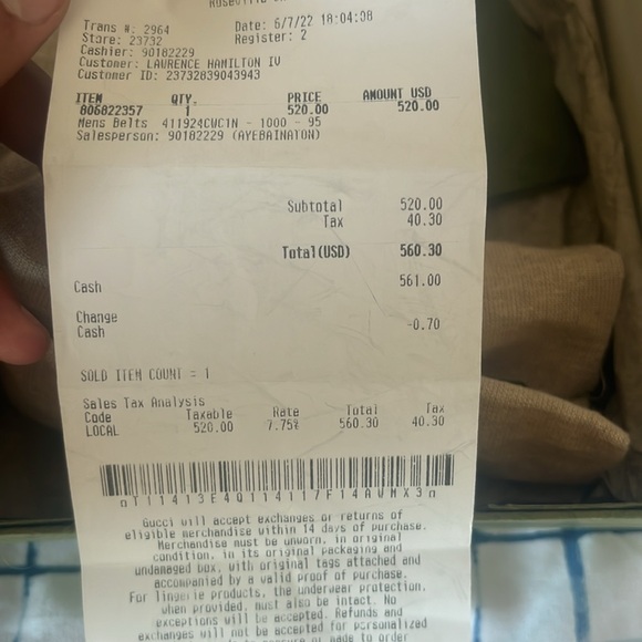 gucci belt - Picture 3 of 4